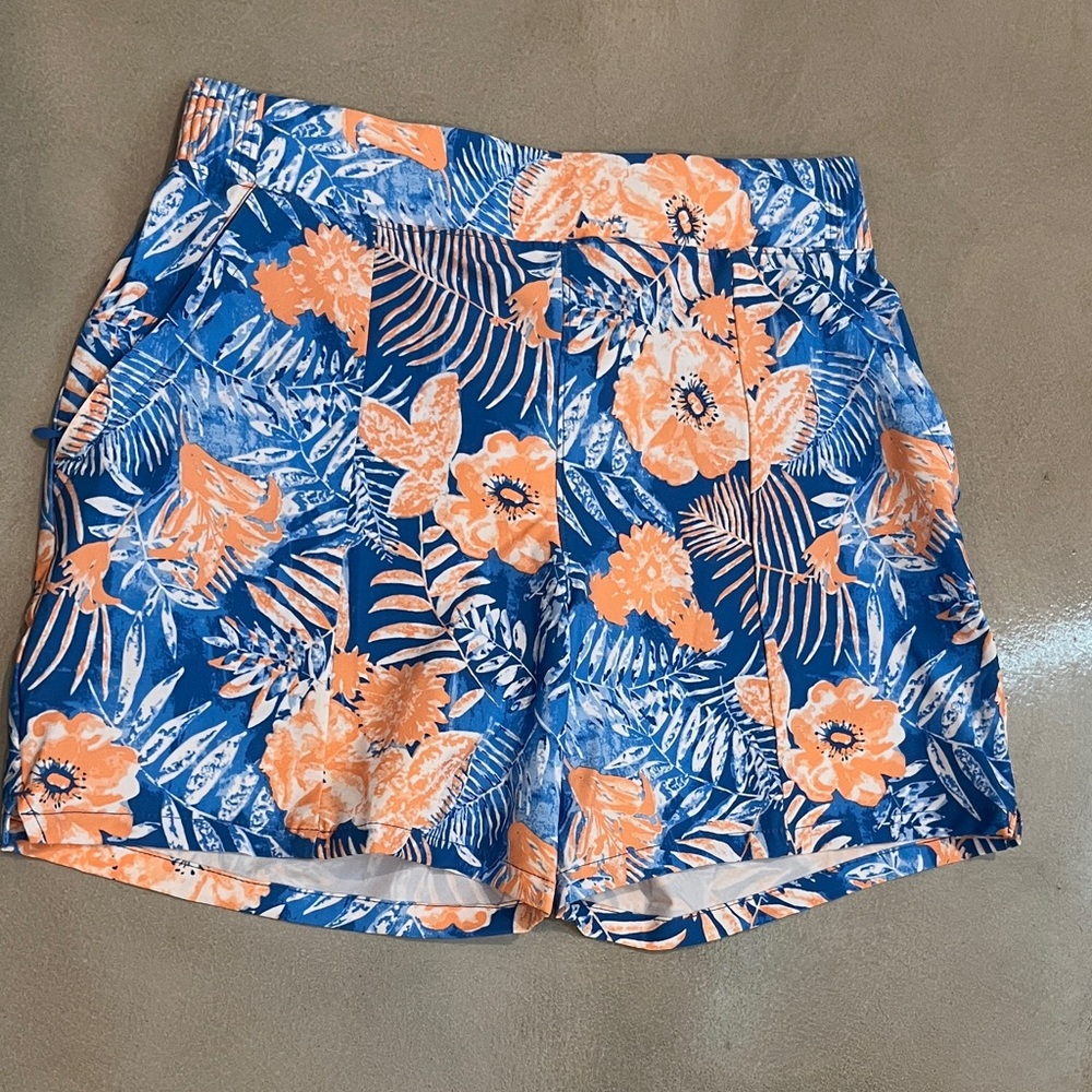 Columbia NEW PFG quick dry Floral Blue and Orange Shorts